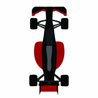 bir yarış arabasının havadan görünümü