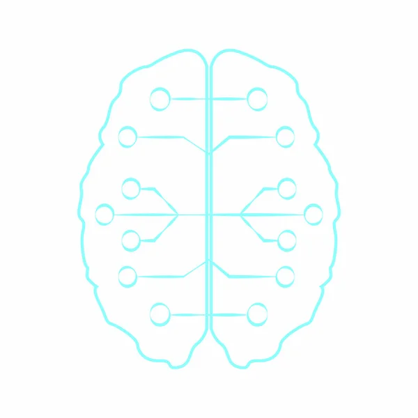 Connessioni cerebrali cloud — Vettoriale Stock