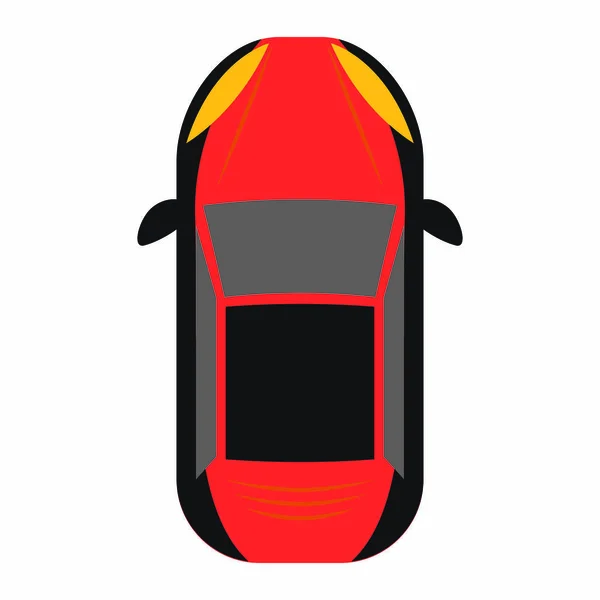 Vue aérienne d'une voiture — Image vectorielle