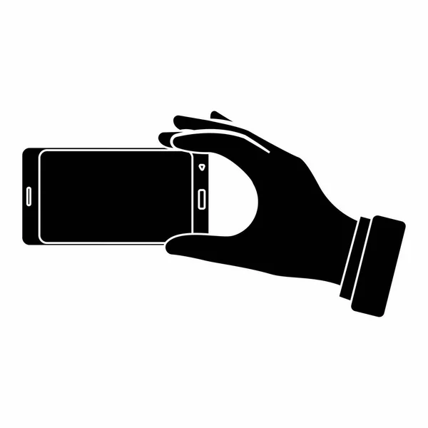 Hand with phone — Stock Vector