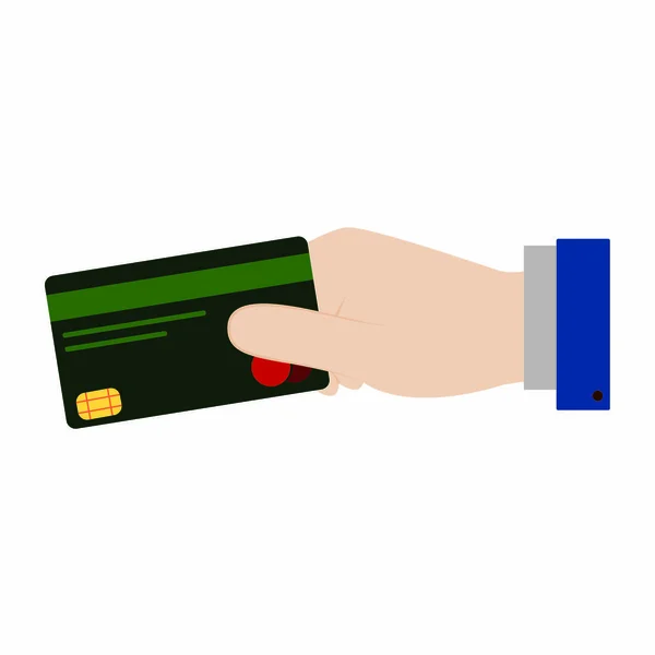 Ruka s kreditní kartou — Stockový vektor