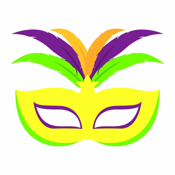 Máscara de carnaval colorido — Vector de stock