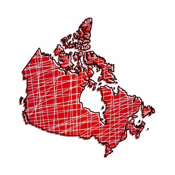 Abstrato Colorido Canadá Mapa Design Ilustração Vetorial — Vetor de Stock