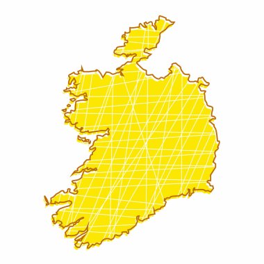renkli İrlanda Haritası