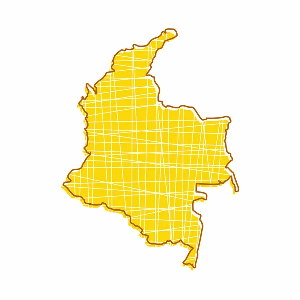 Kolumbianische Landkarte — Stockvektor