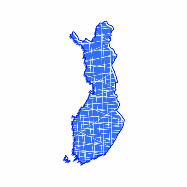 Färgade findland karta — Stock vektor