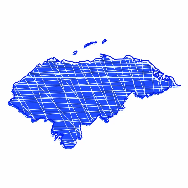 Kolorowy mapę honduras — Wektor stockowy