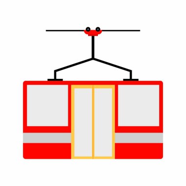 bir teleferik yan görünüm