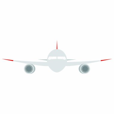 bir uçak önden görünümü