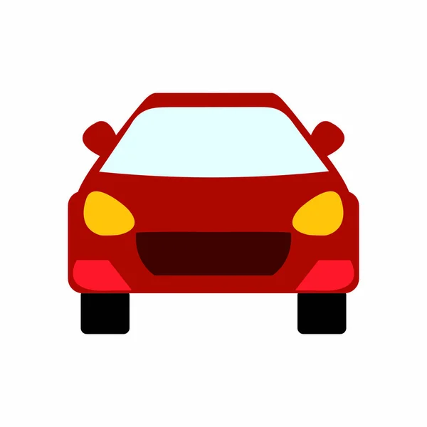 Vista frontal de un coche — Vector de stock