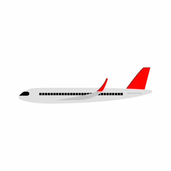 Sidovy av ett flygplan — Stock vektor