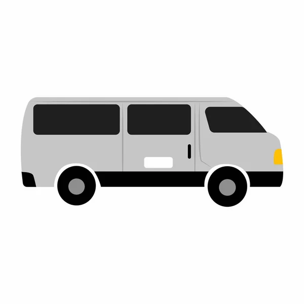Vista lateral de un mini bus — Archivo Imágenes Vectoriales