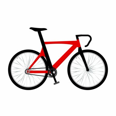 Bir bisiklet yan görünüm