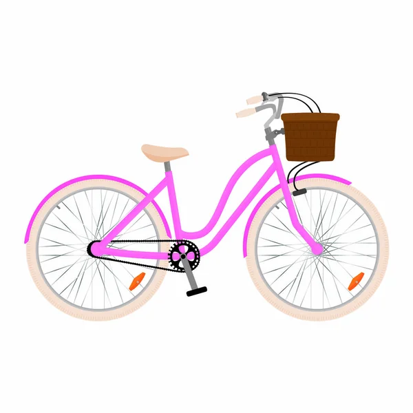 Вид Сбоку Велосипеда Векторная Иллюстрация Дизайна — стоковый вектор