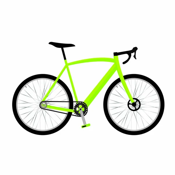 Bir bisiklet yan görünüm — Stok Vektör
