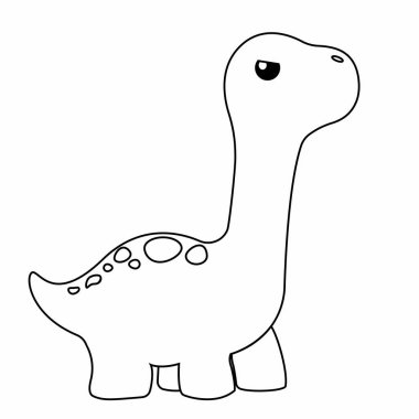 Şirin karikatür dinozor.