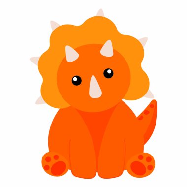 Şirin karikatür dinozor.