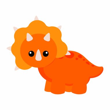 Şirin karikatür dinozor.