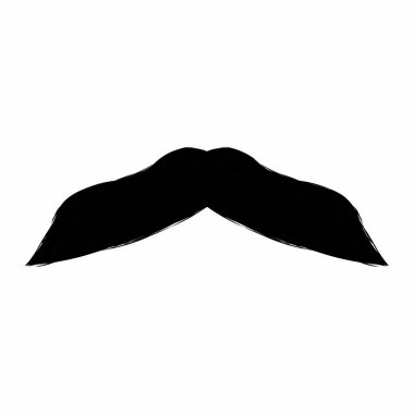 beyaz bir backgrond, vektör çizim tasarım üzerinde soyut şirin bıyık