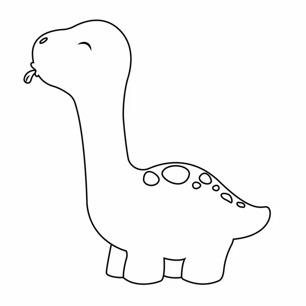 Lindo dinosaurio de dibujos animados — Archivo Imágenes Vectoriales