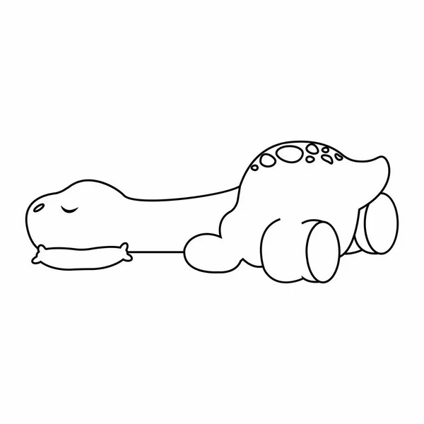 Aranyos rajzfilm dinoszaurusz — Stock Vector