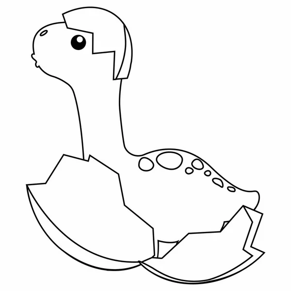 Niedlicher Cartoon-Dinosaurier — Stockvektor