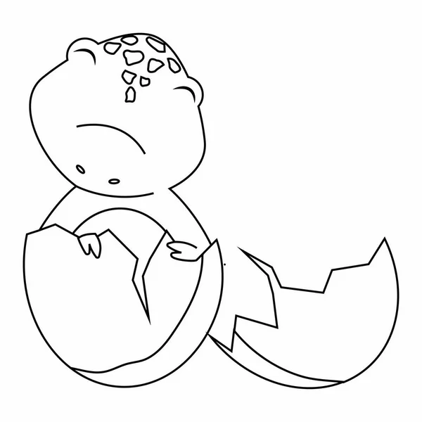 Dinosaure dessin animé mignon — Image vectorielle