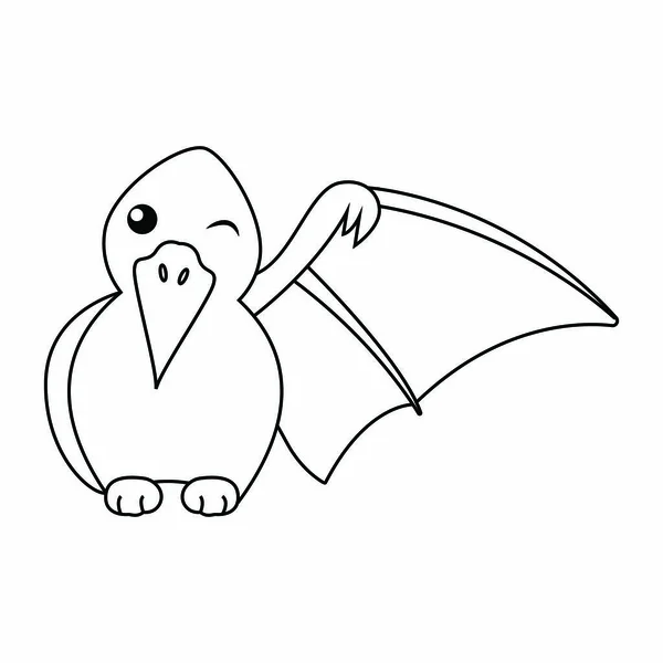 Dinosaure dessin animé mignon — Image vectorielle