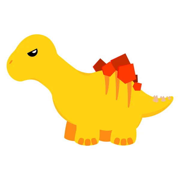 Lindo dinosaurio de dibujos animados — Vector de stock