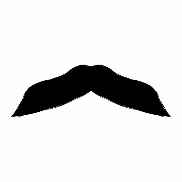 Moustache Mignonne Abstraite Sur Fond Blanc Dessin Illustration Vectorielle — Image vectorielle