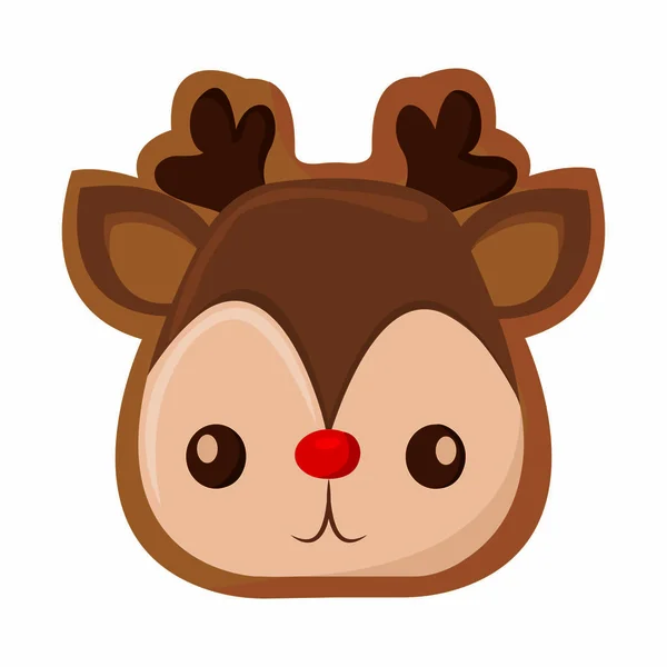 Cute Christmas Sticker — Stock Vector