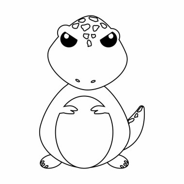 Şirin karikatür dinozor.