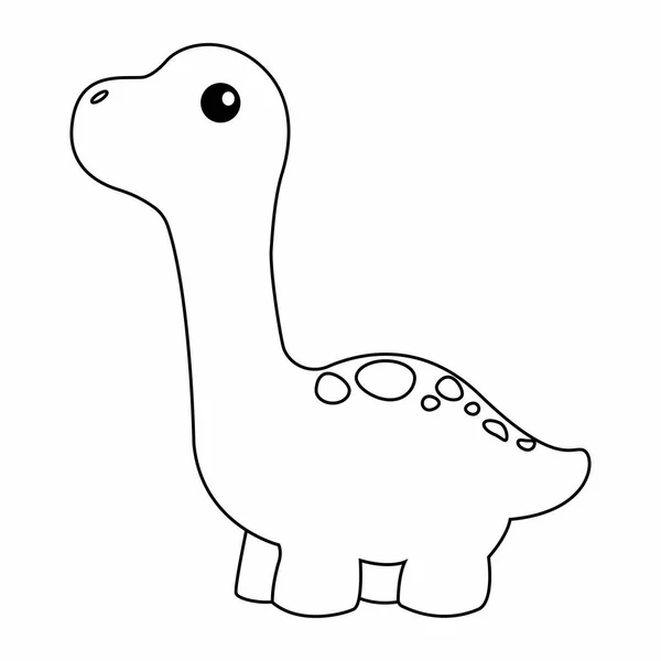 Carino dinosauro dei cartoni animati — Vettoriale Stock