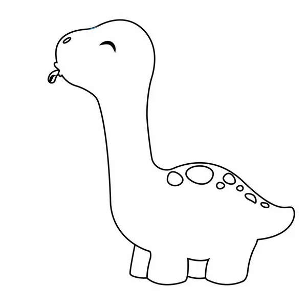 Lindo dinosaurio de dibujos animados — Archivo Imágenes Vectoriales