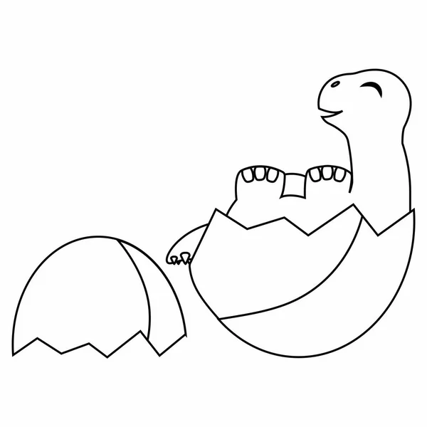 Lindo dinosaurio de dibujos animados — Archivo Imágenes Vectoriales