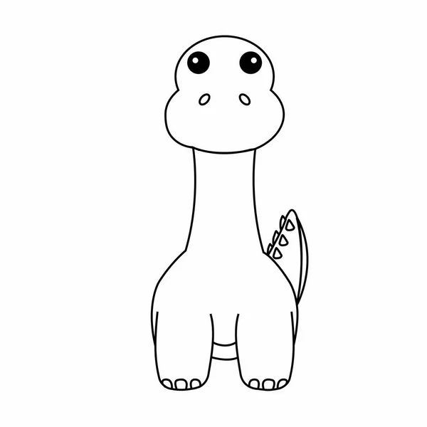 Lindo dinosaurio de dibujos animados — Archivo Imágenes Vectoriales