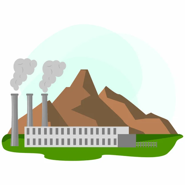 Paisaje energía Industria — Vector de stock