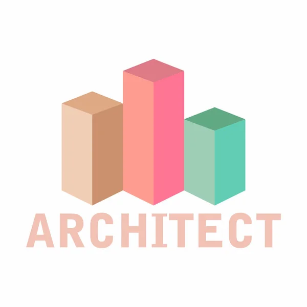 Abstrakte Architektur-Ikone — Stockvektor
