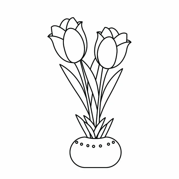 Cute drawing rose — Stock Vector