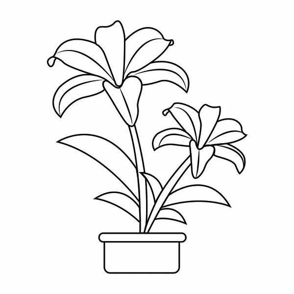 Cute drawing plant — Stock Vector