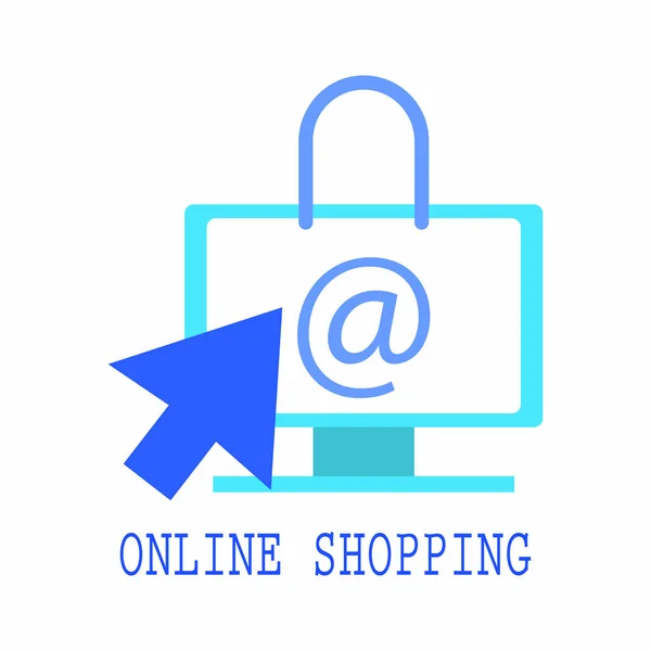 Sfondo shopping online — Vettoriale Stock