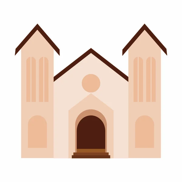 Abstracte schattig kerk — Stockvector