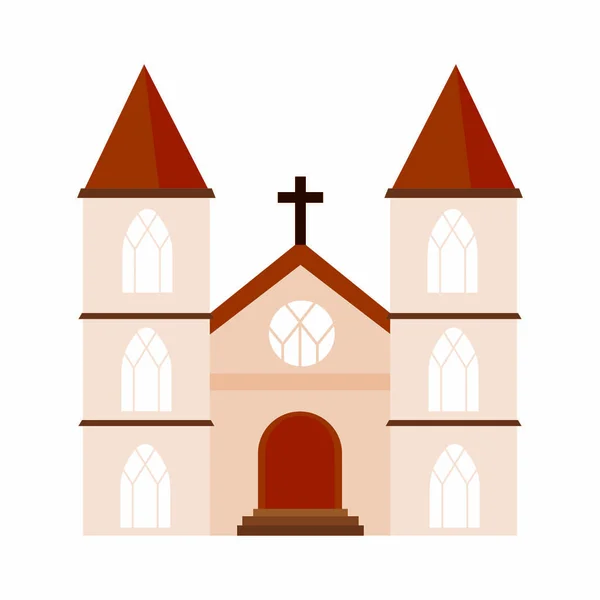 Abstracte schattig kerk — Stockvector