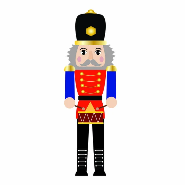 Cute nutcracker soldier — Stock Vector