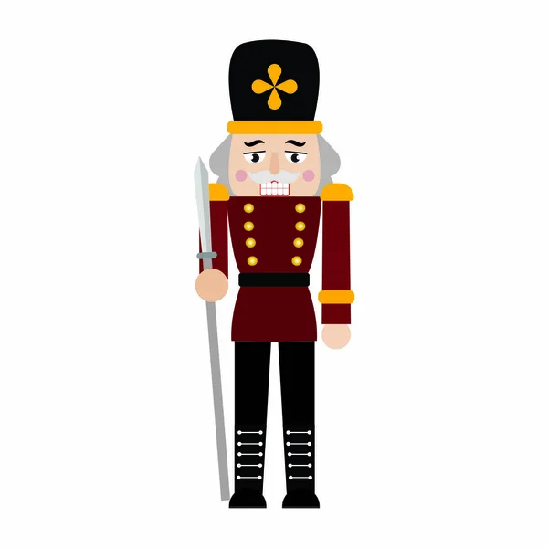 Cute nutcracker soldier — Stock Vector