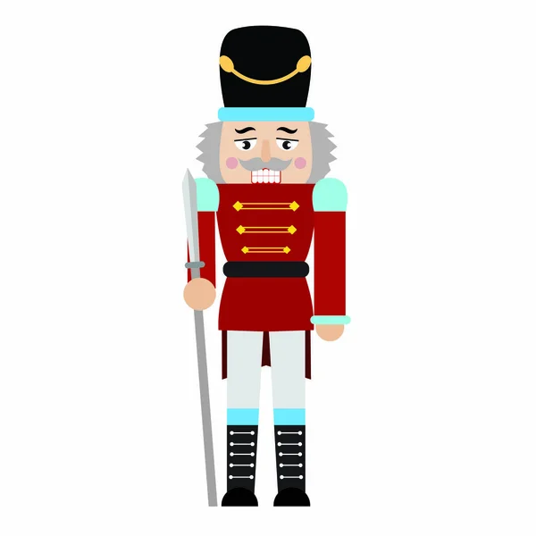 Cute nutcracker soldier — Stock Vector