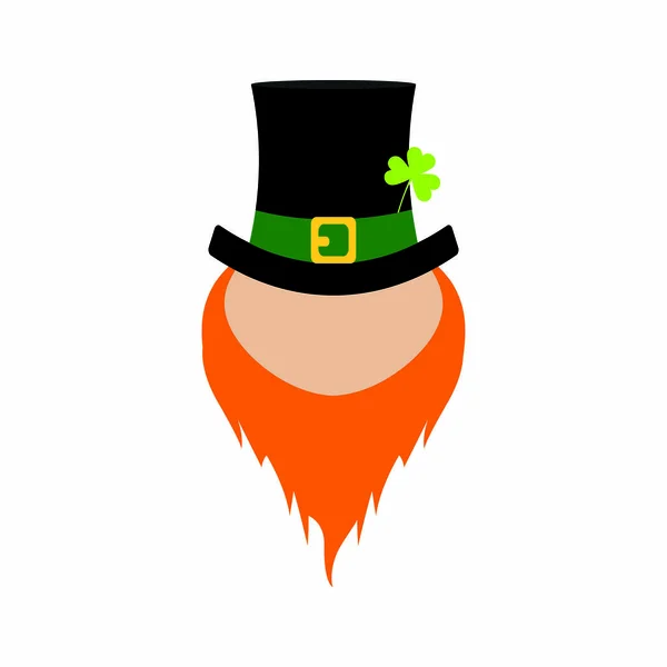 Saint patrick elfe visage — Image vectorielle