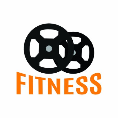 Fitness simgesi beyaz bir arka planda vektör çizim tasarım
