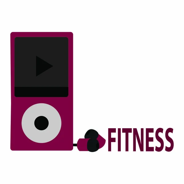 Abstracct fitness pictogram — Stockvector