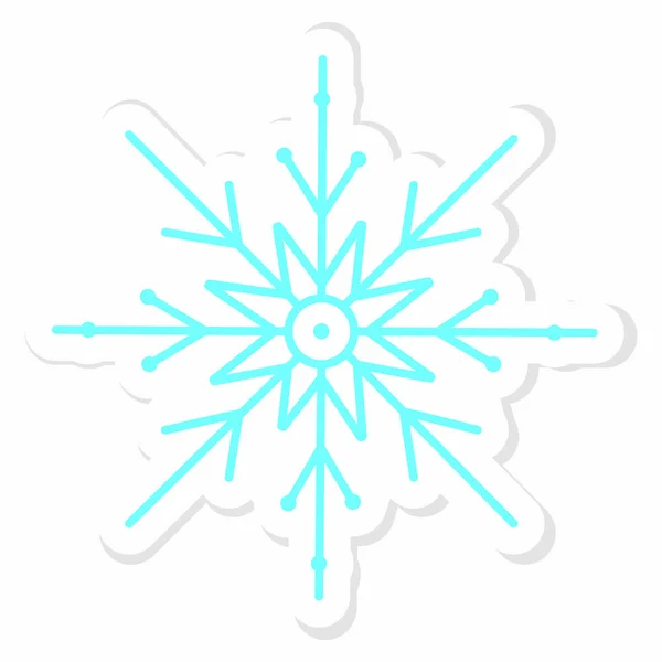 Söt snöflinga klistermärke — Stock vektor